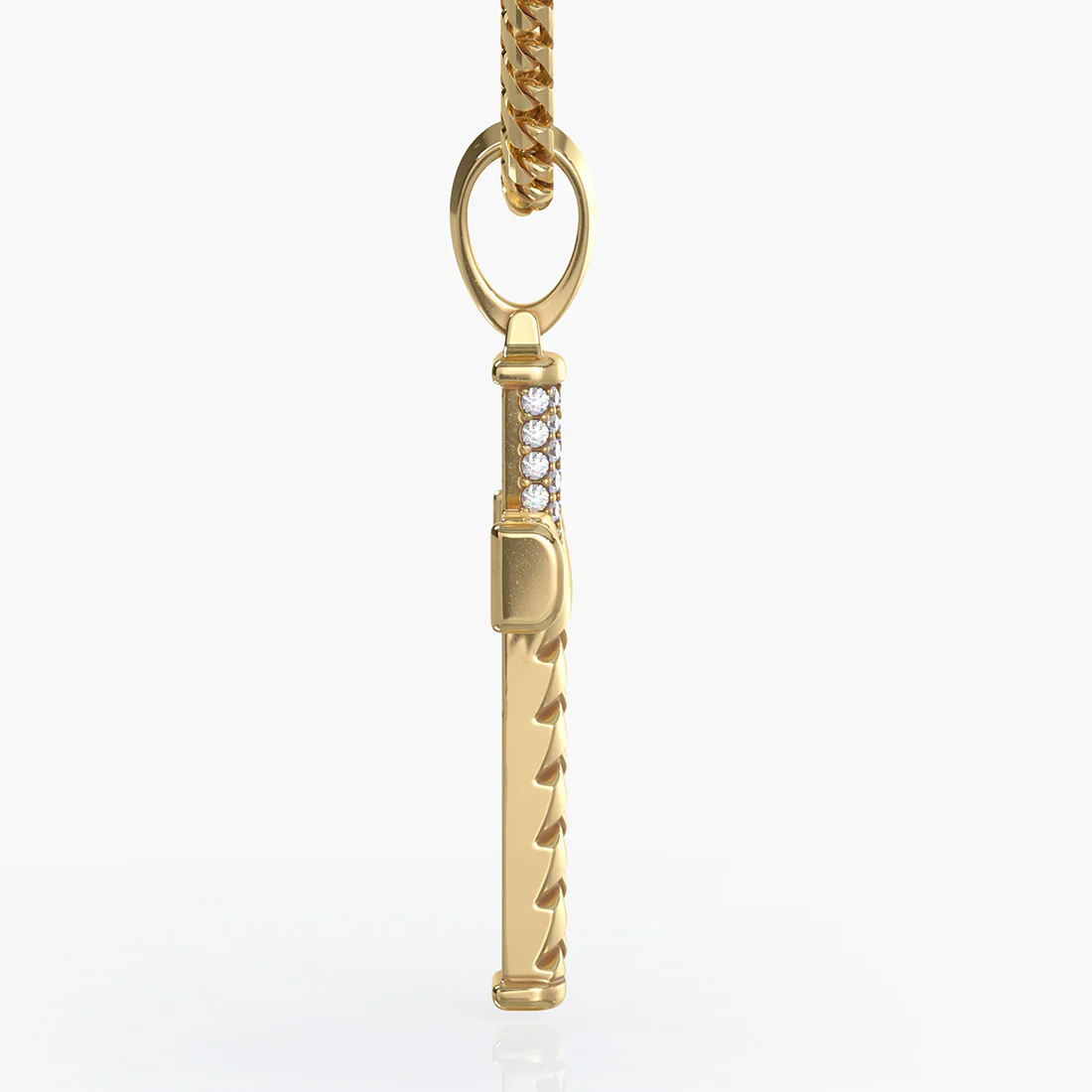 DESTINY, Gold Cross Pendant with Diamonds - Image 3