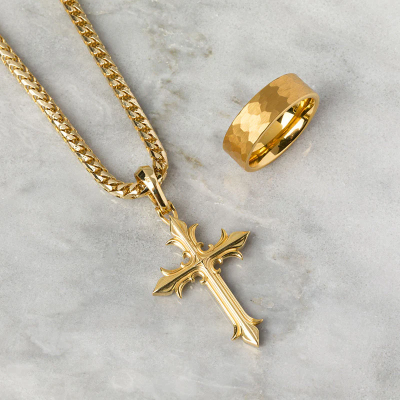 Faith, Gold Cross Pendant - Image 3