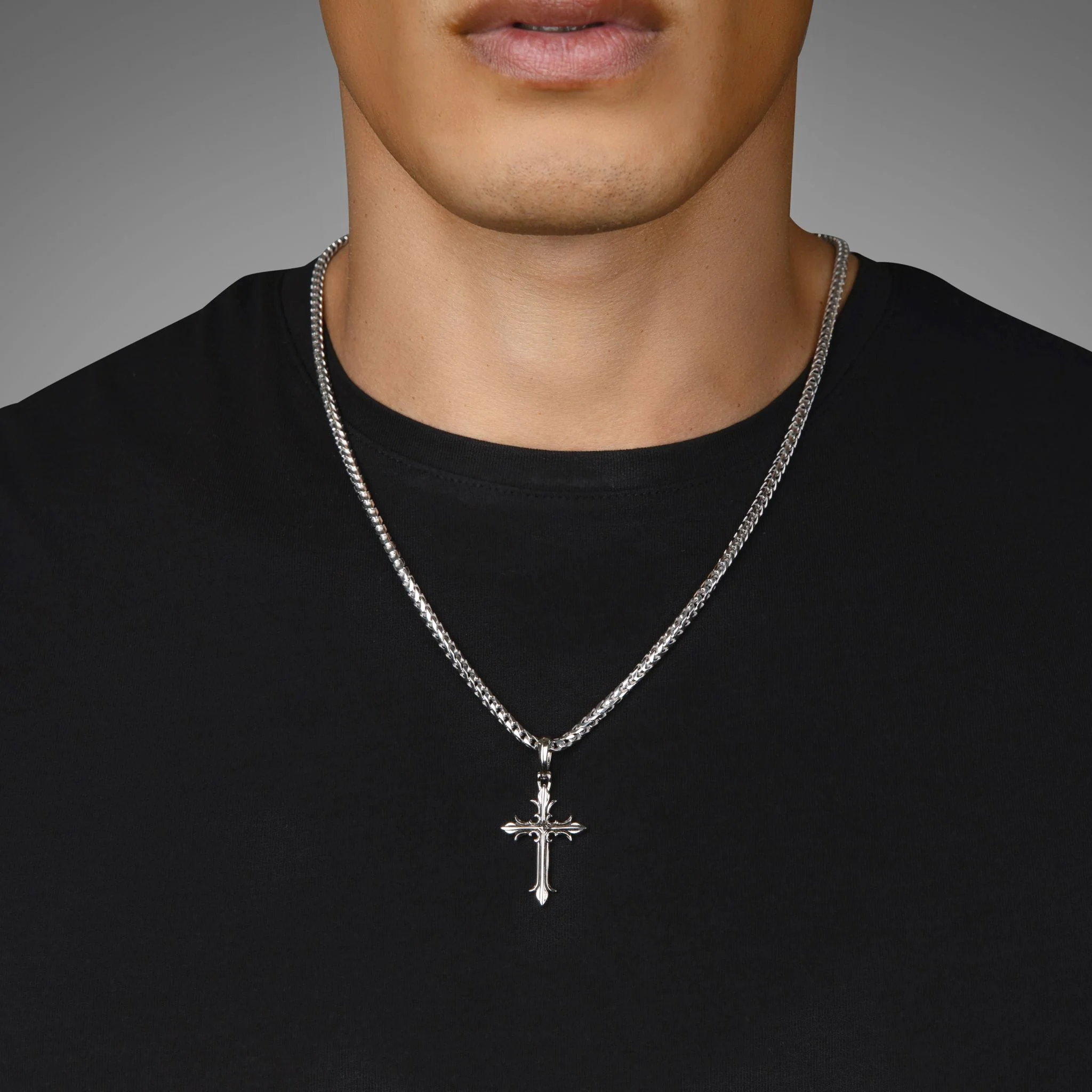 Faith, Silver Cross Pendant - Image 3