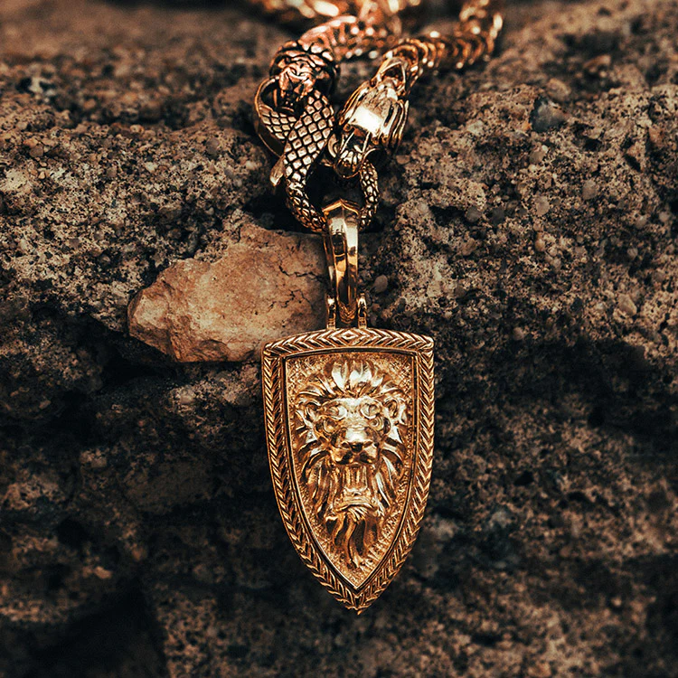 Empire, Gold Lion Head Pendant - Image 5