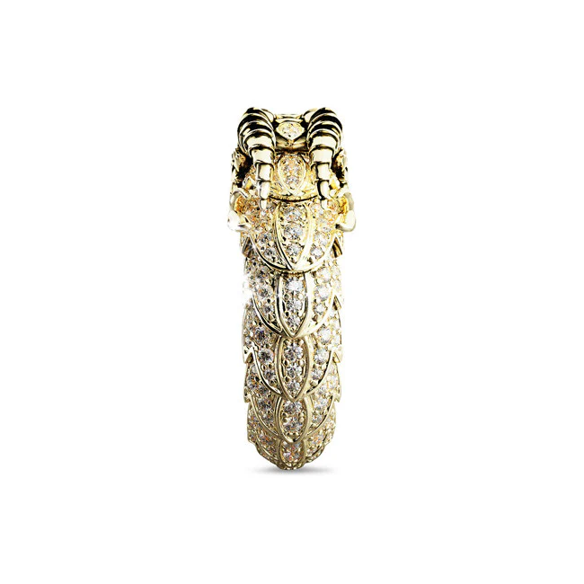 Dragon, Gold Ring with Diamonds - Image 4
