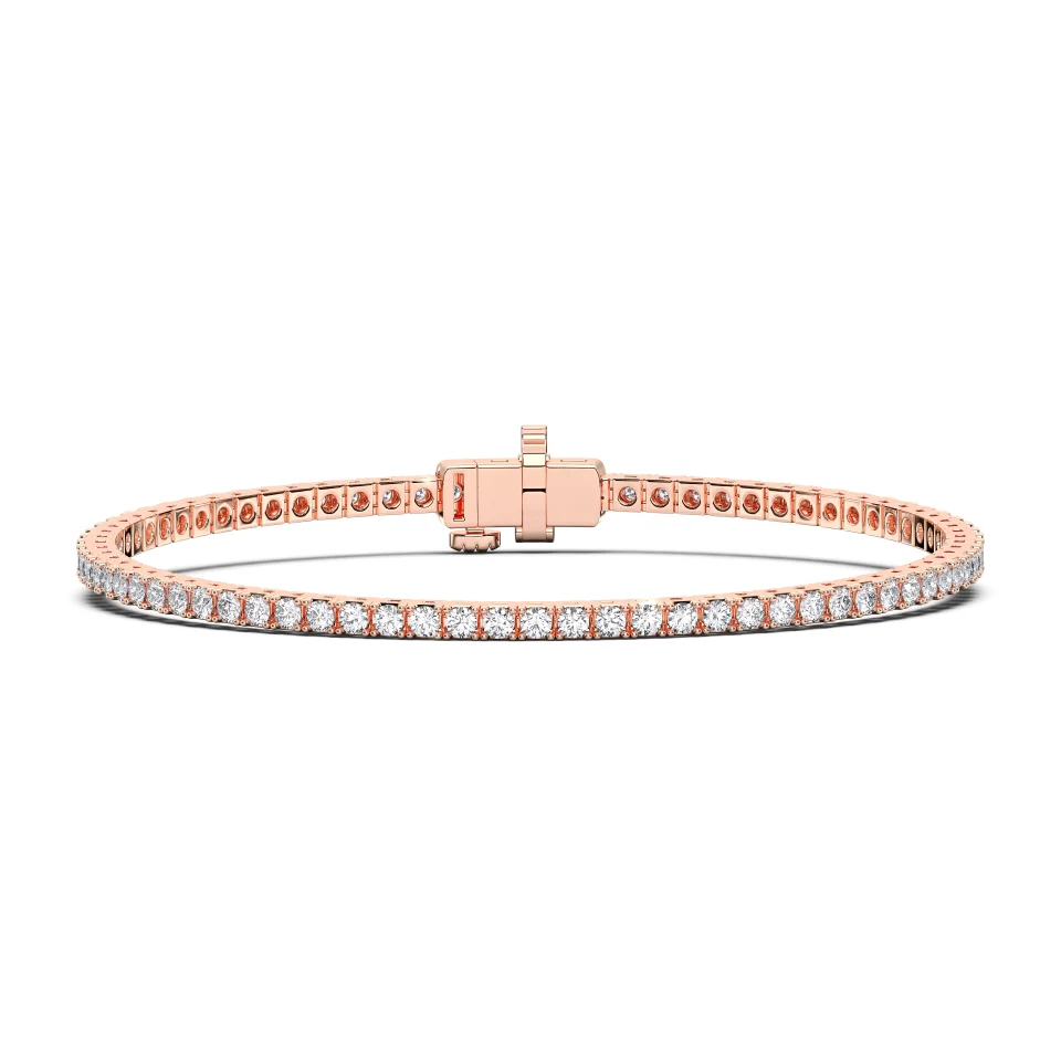ROUND 4-PRONG TENNIS BRACELET - Image 4