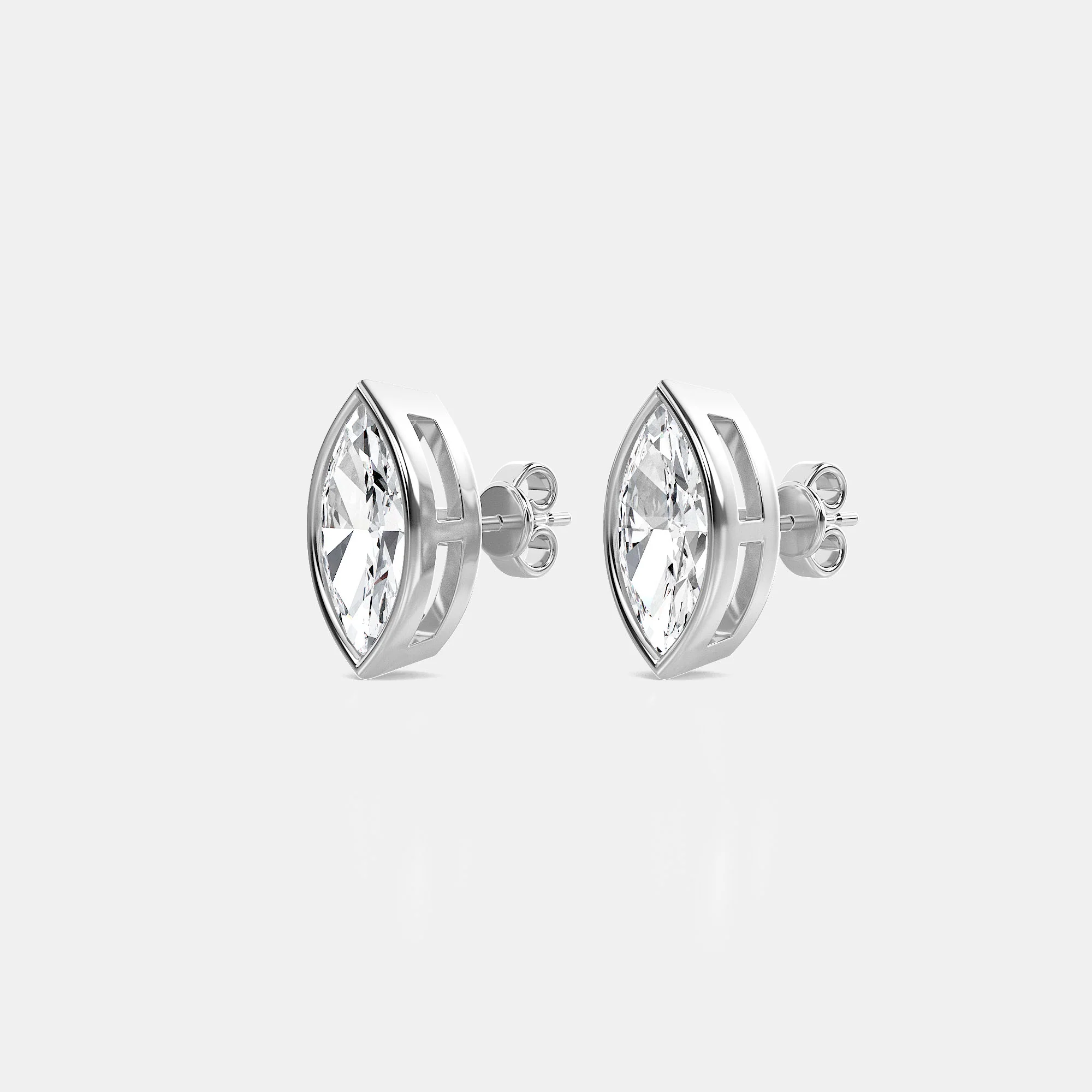 MARQUISE BEZEL STUDS