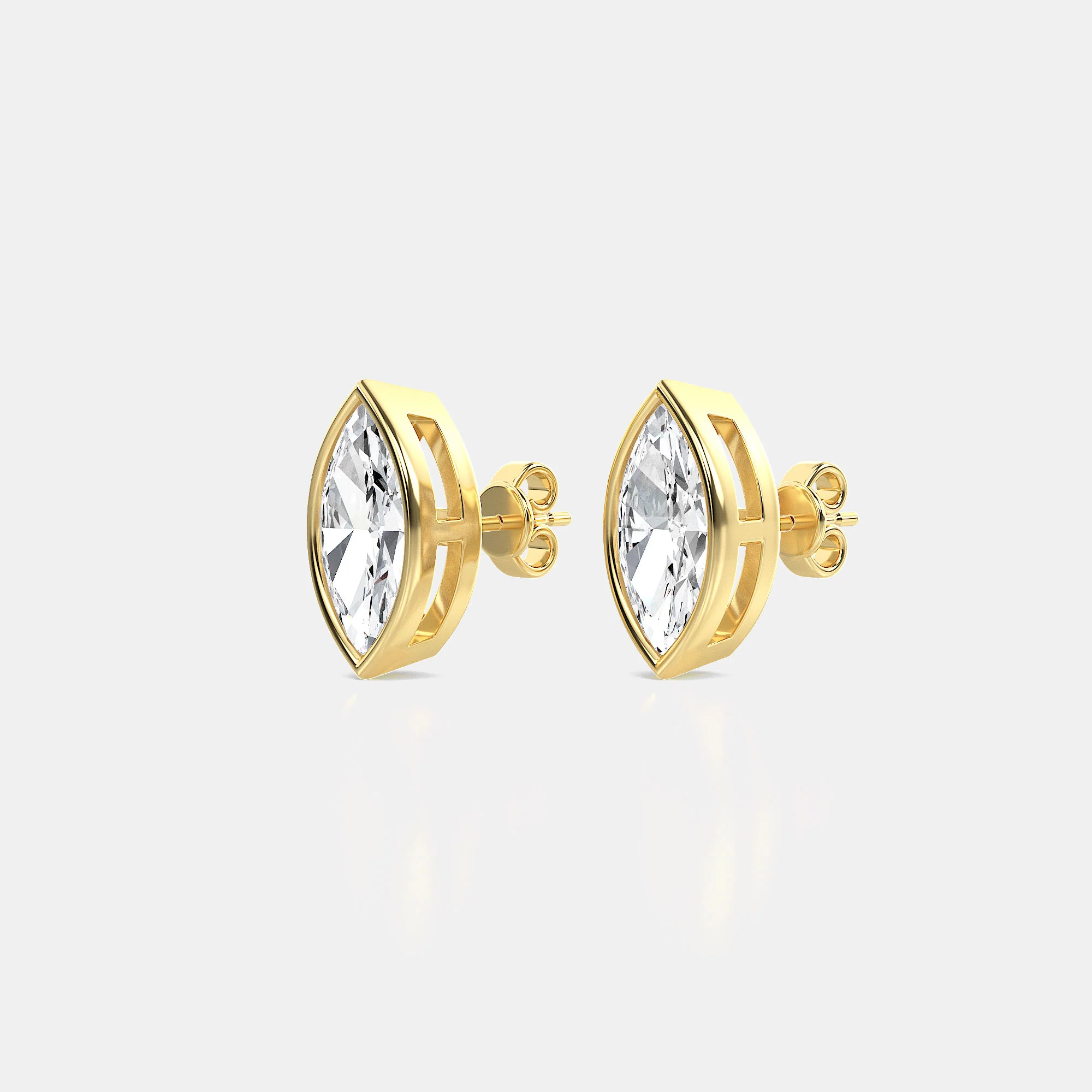 MARQUISE BEZEL STUDS - Image 3