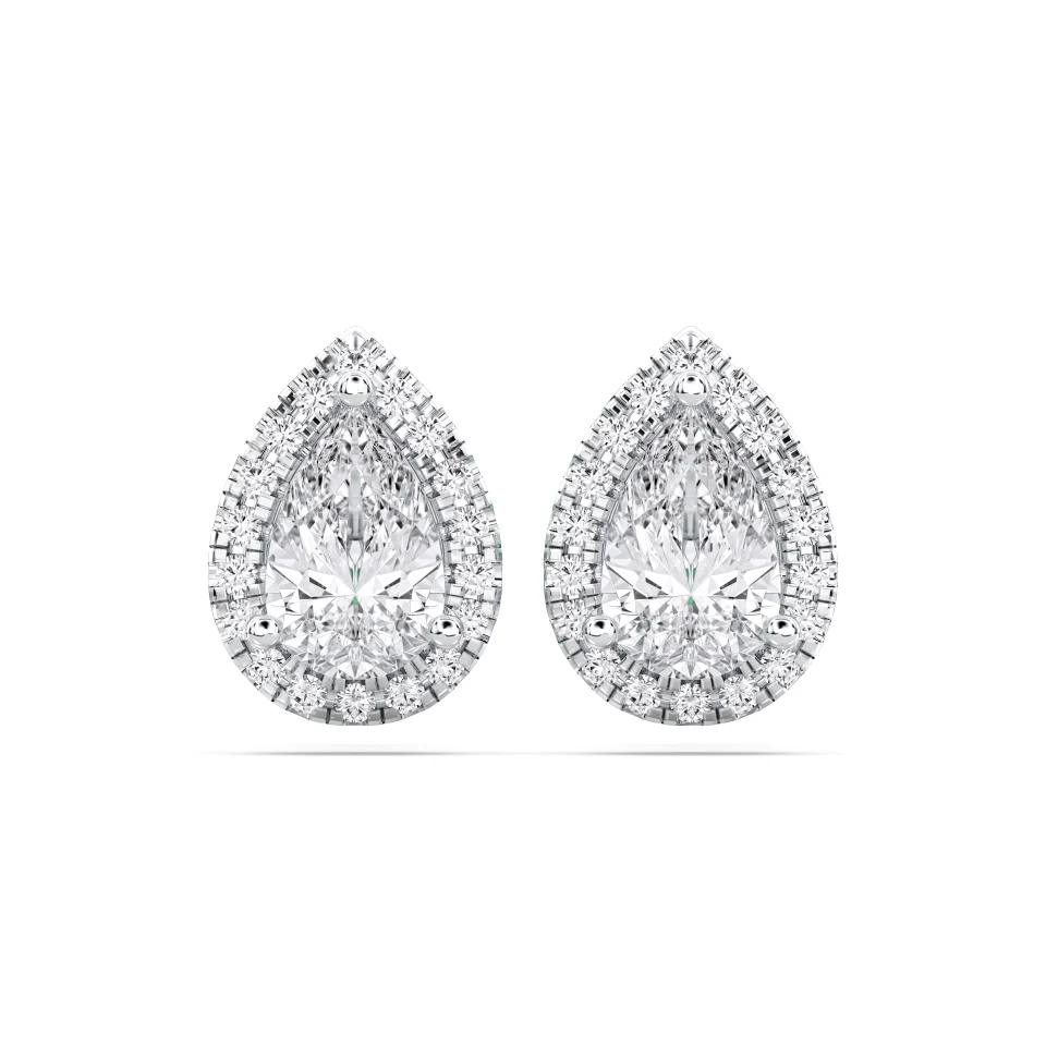 PEAR HALO EARRINGS