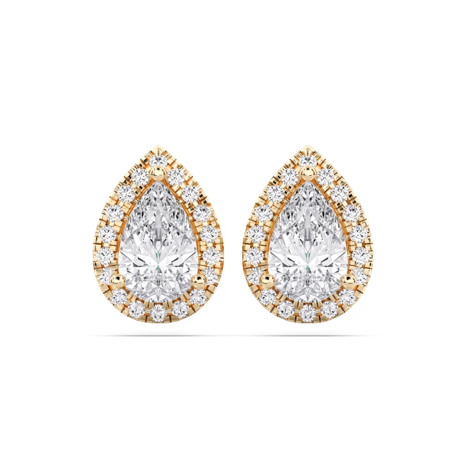PEAR HALO EARRINGS - Image 3