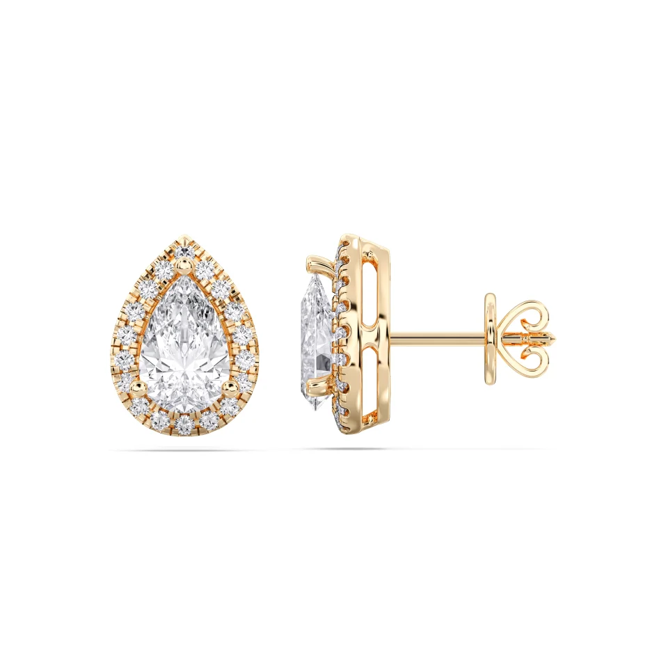 PEAR HALO EARRINGS - Image 4