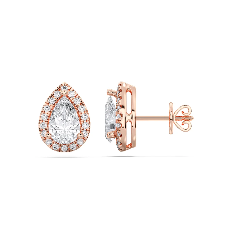 PEAR HALO EARRINGS - Image 5