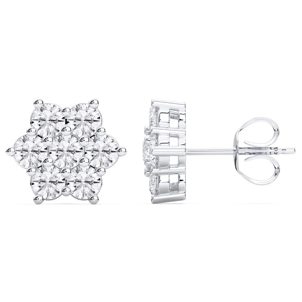 ROUND CLUSTER EARRINGS - Image 2