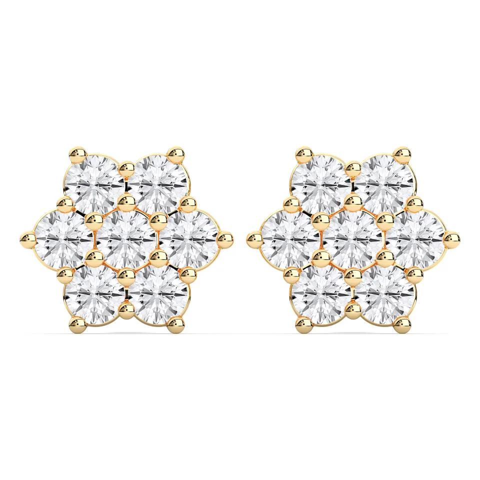 ROUND CLUSTER EARRINGS - Image 3
