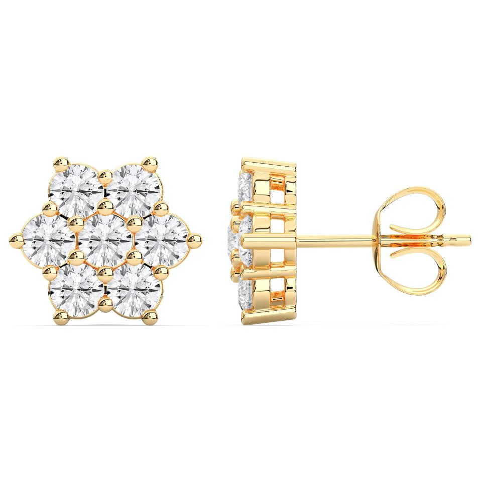 ROUND CLUSTER EARRINGS - Image 4
