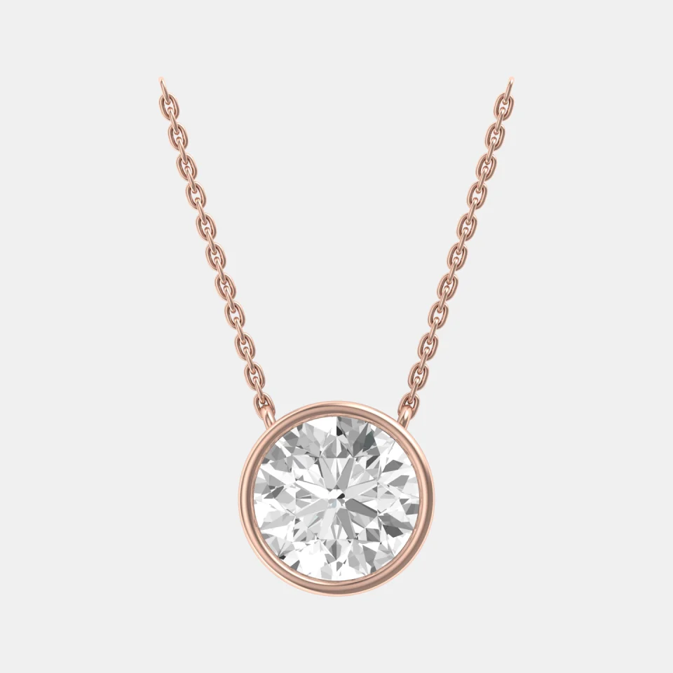 ROUND BEZEL SOLITAIRE PENDANT - Image 3