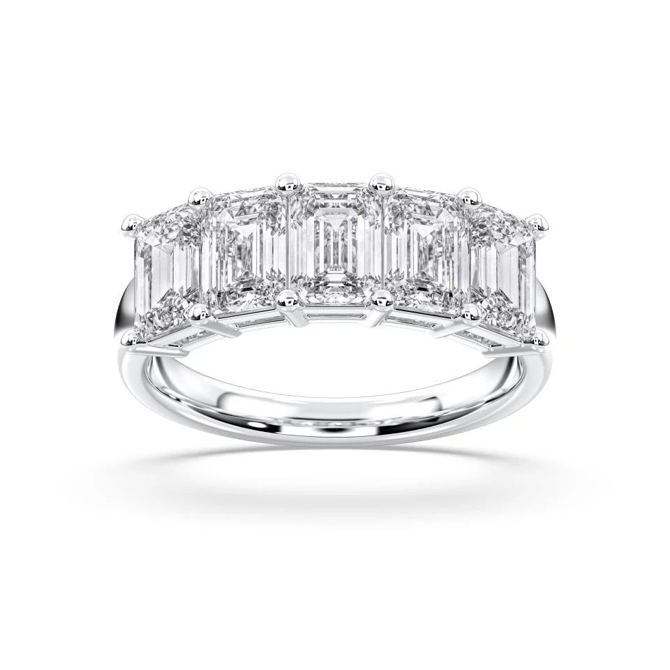 EMERALD CUT 5-STONE RING
