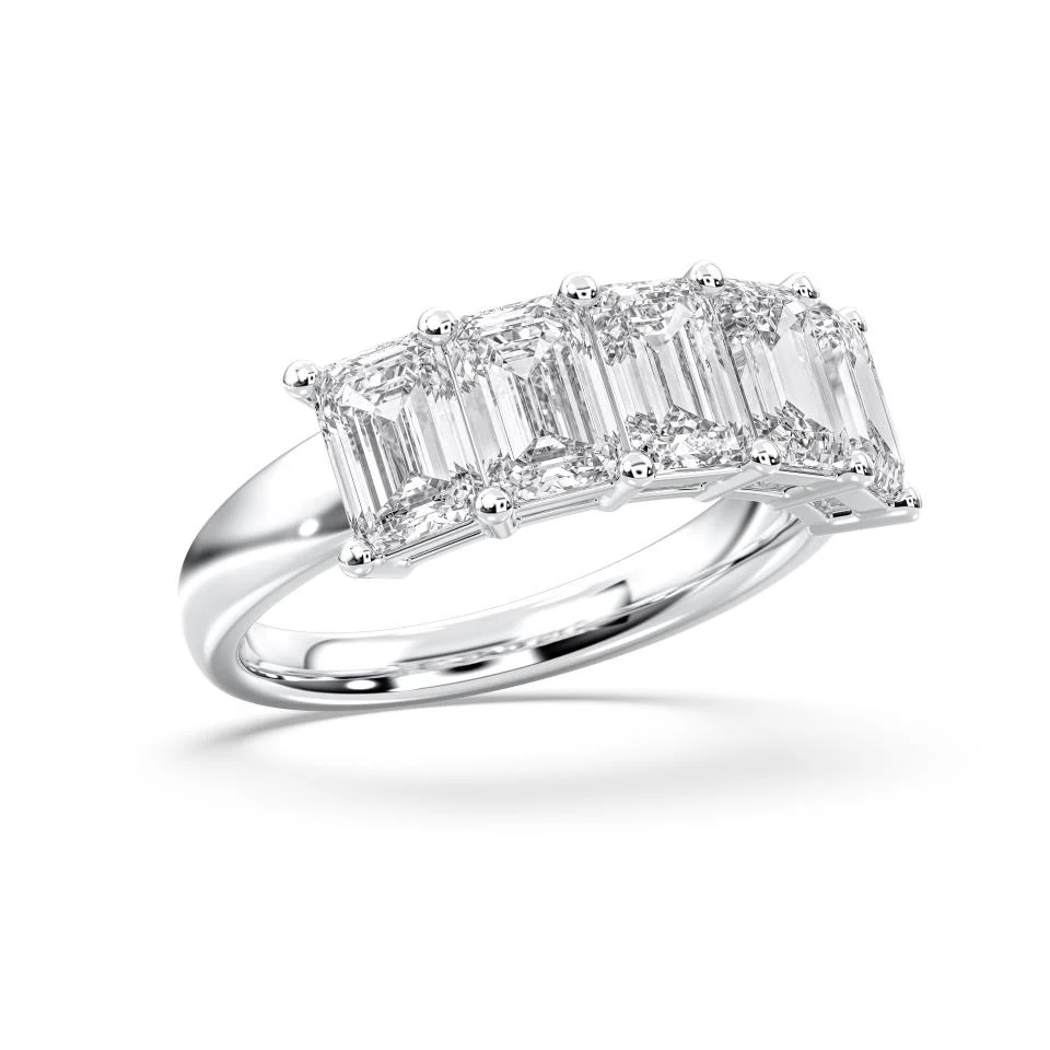 EMERALD CUT 5-STONE RING - Image 2