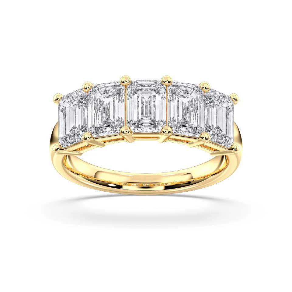 EMERALD CUT 5-STONE RING - Image 4