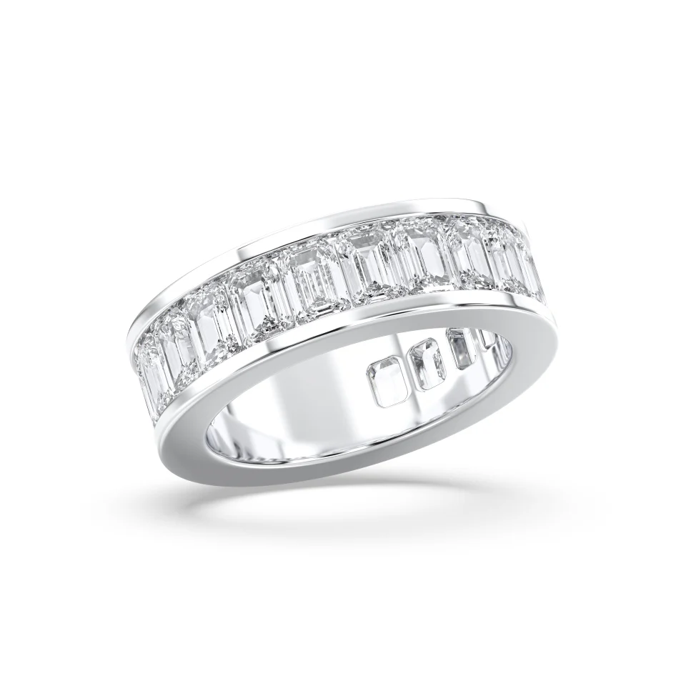 EMERALD CUT 3/4 ETERNITY RING, 2.16 CTW - Image 2