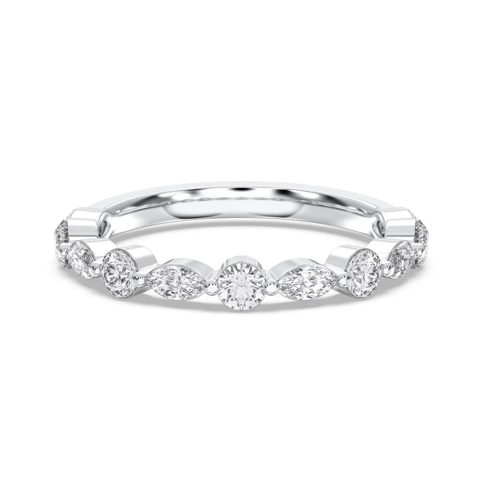MARQUISE AND ROUND ETERNITY RING - Image 3