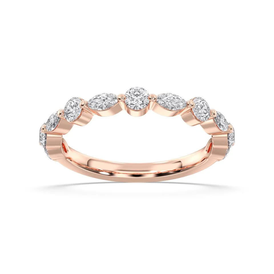 MARQUISE AND ROUND ETERNITY RING - Image 5