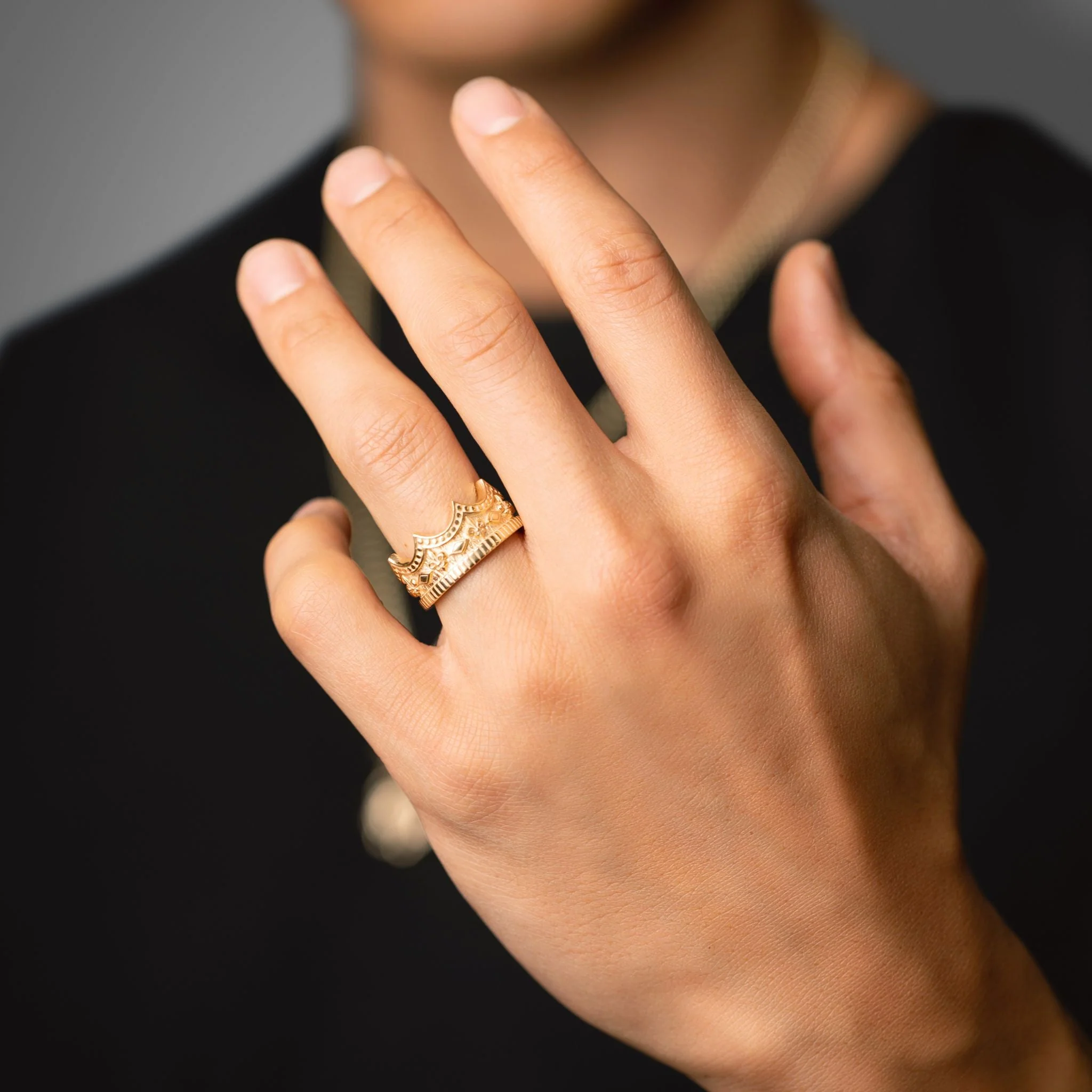 Majesty, Gold Crown Ring - Image 3