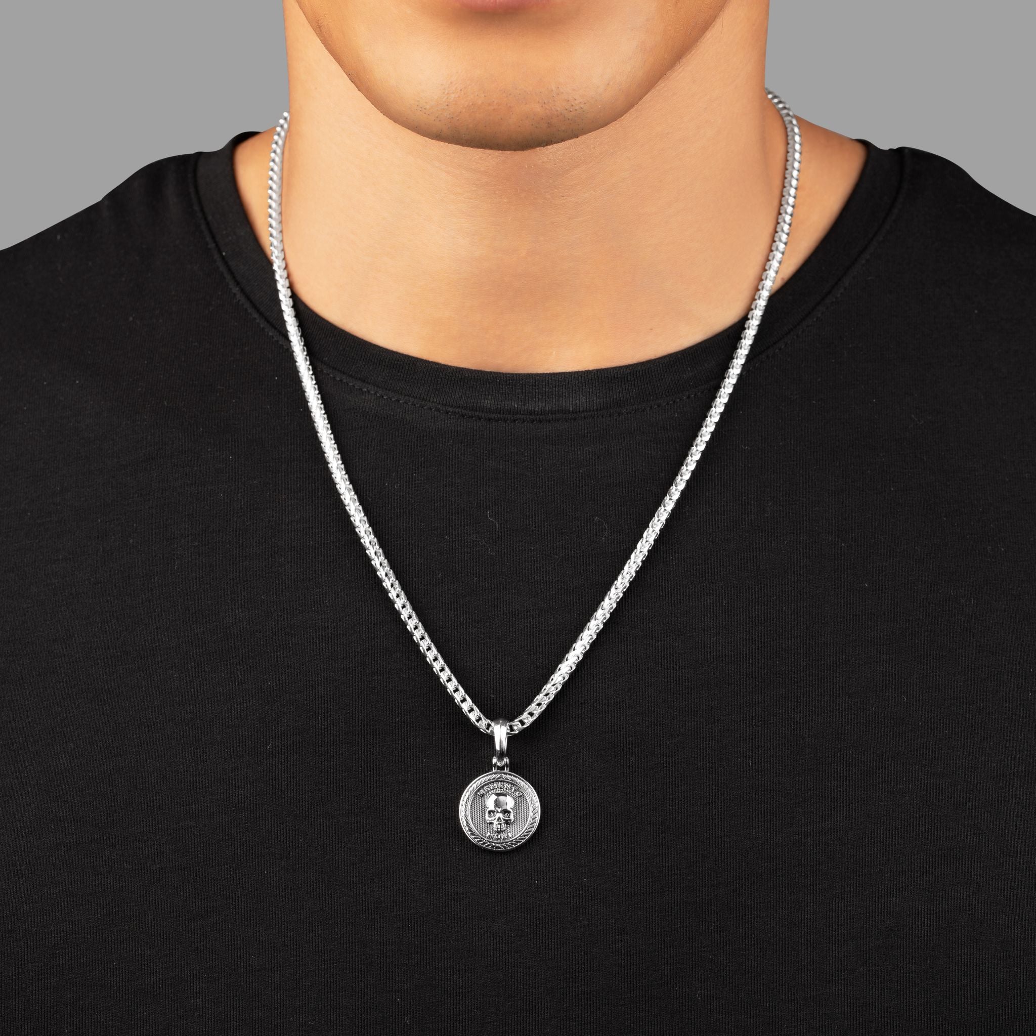 Memento Mori, Silver Skull Pendant - Image 6