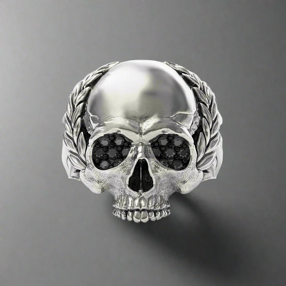 Memento Mori, Silver Skull Ring - Image 4