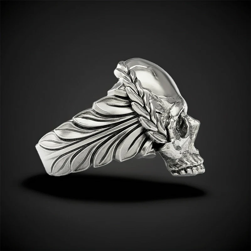 Memento Mori, Silver Skull Ring - Image 5