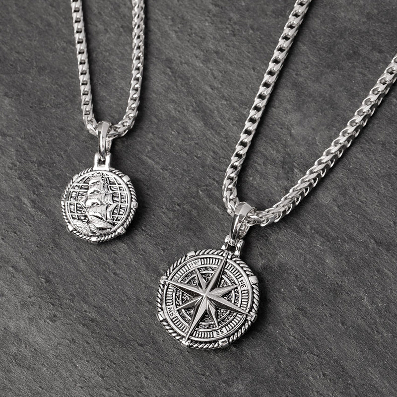Voyager, Platinum Compass Pendant - Image 5