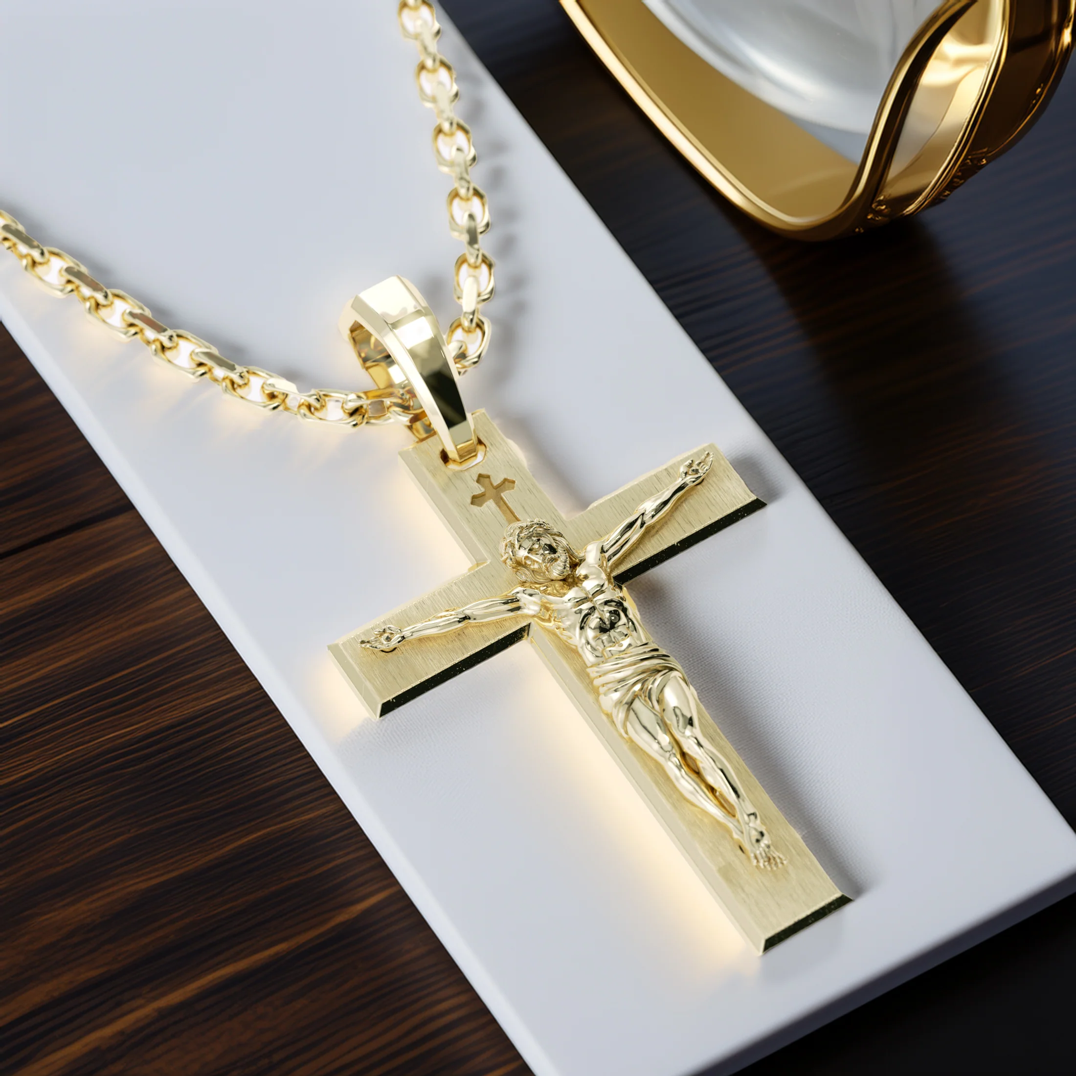REDEMPTION, Gold Crucifix Pendant - Image 3