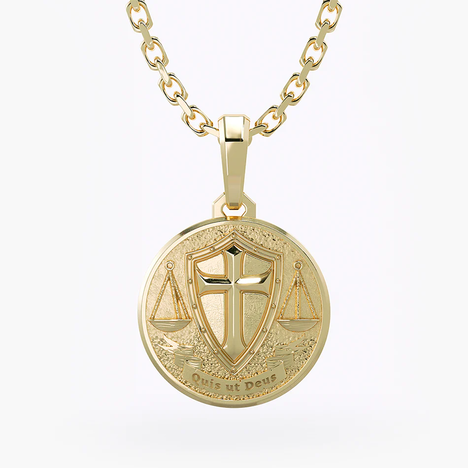 CHAMPION, Gold Saint Michael Pendant - Image 3
