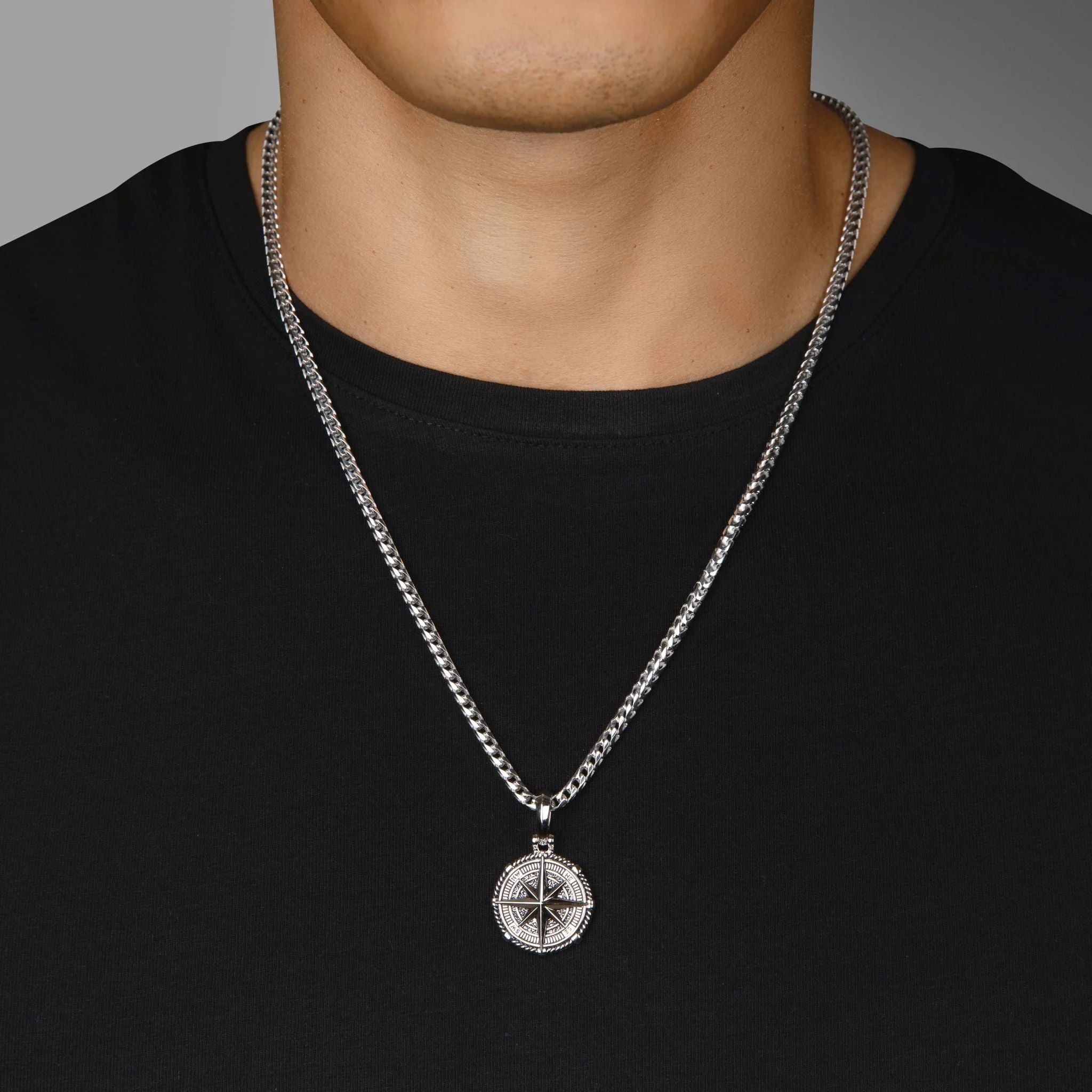 Voyager, Silver Compass Pendant - Image 4