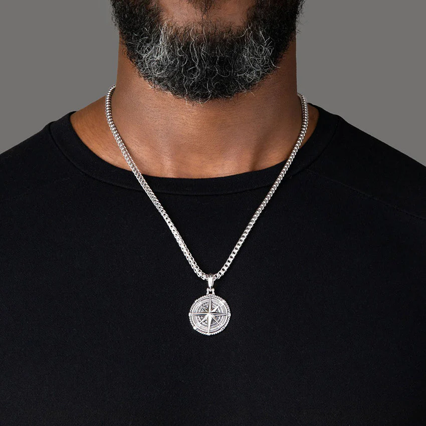 Voyager, Silver Compass Pendant - Image 6