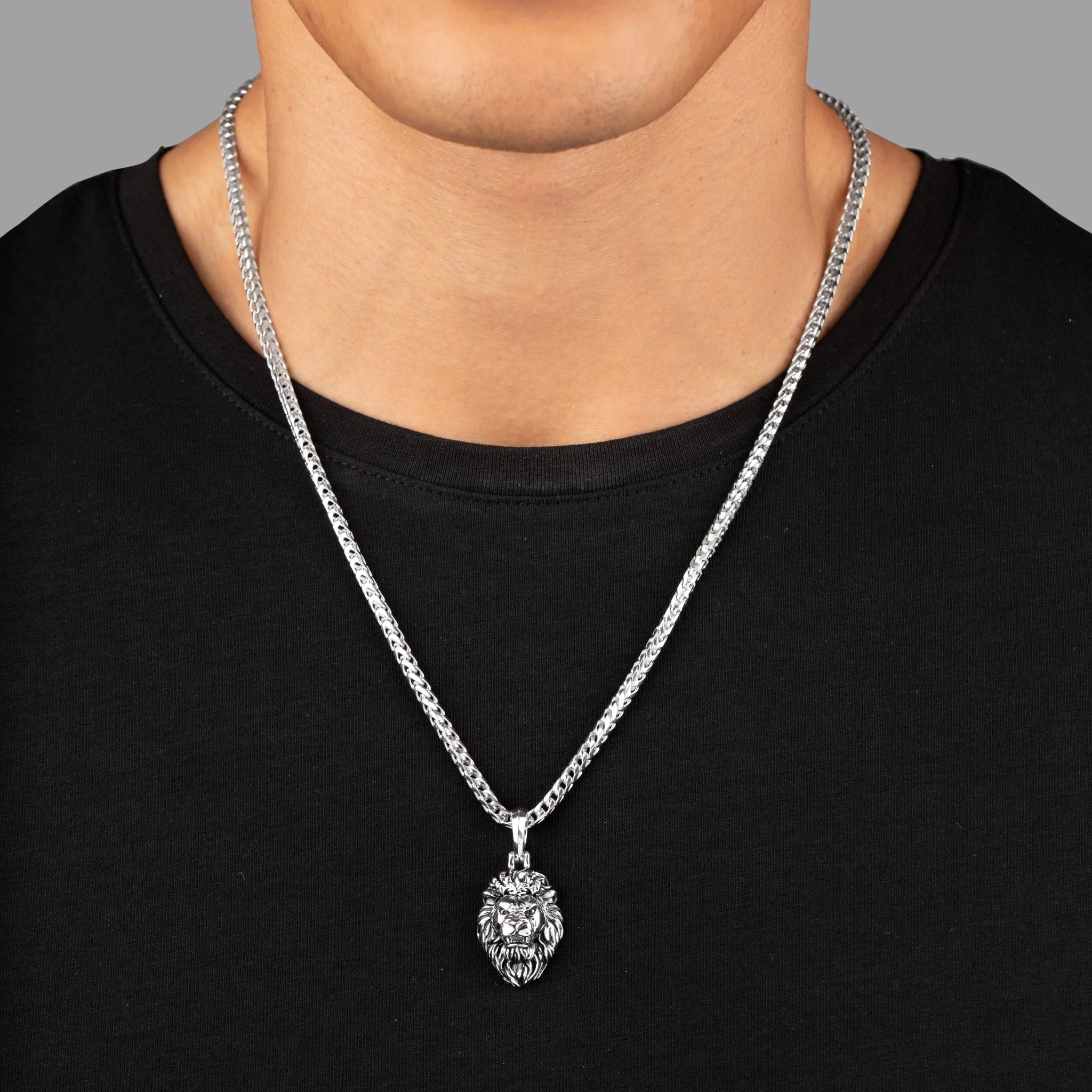 Reign, Silver Lion Head Pendant - Image 3