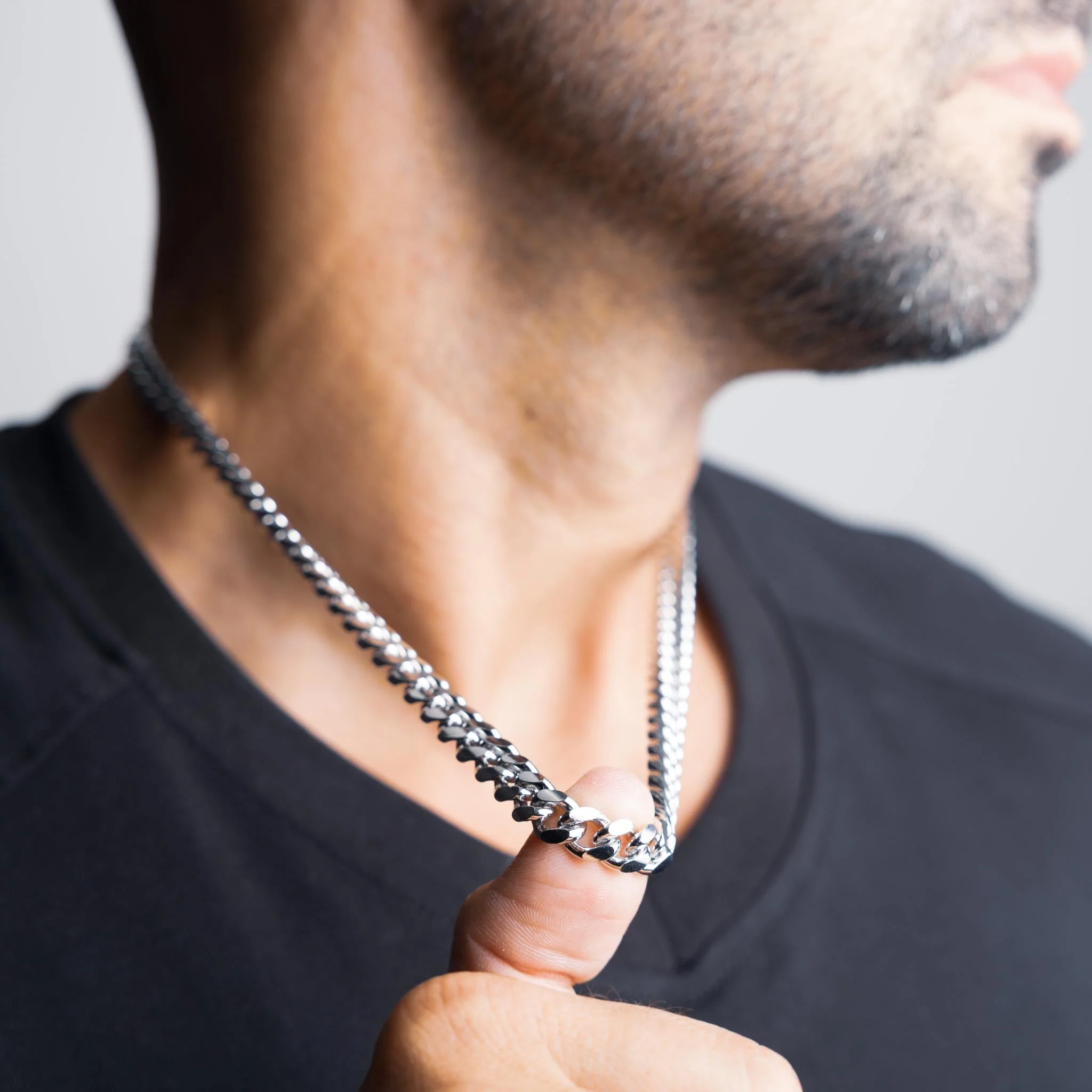 Silver Miami Cuban Chain 8mm - Image 5