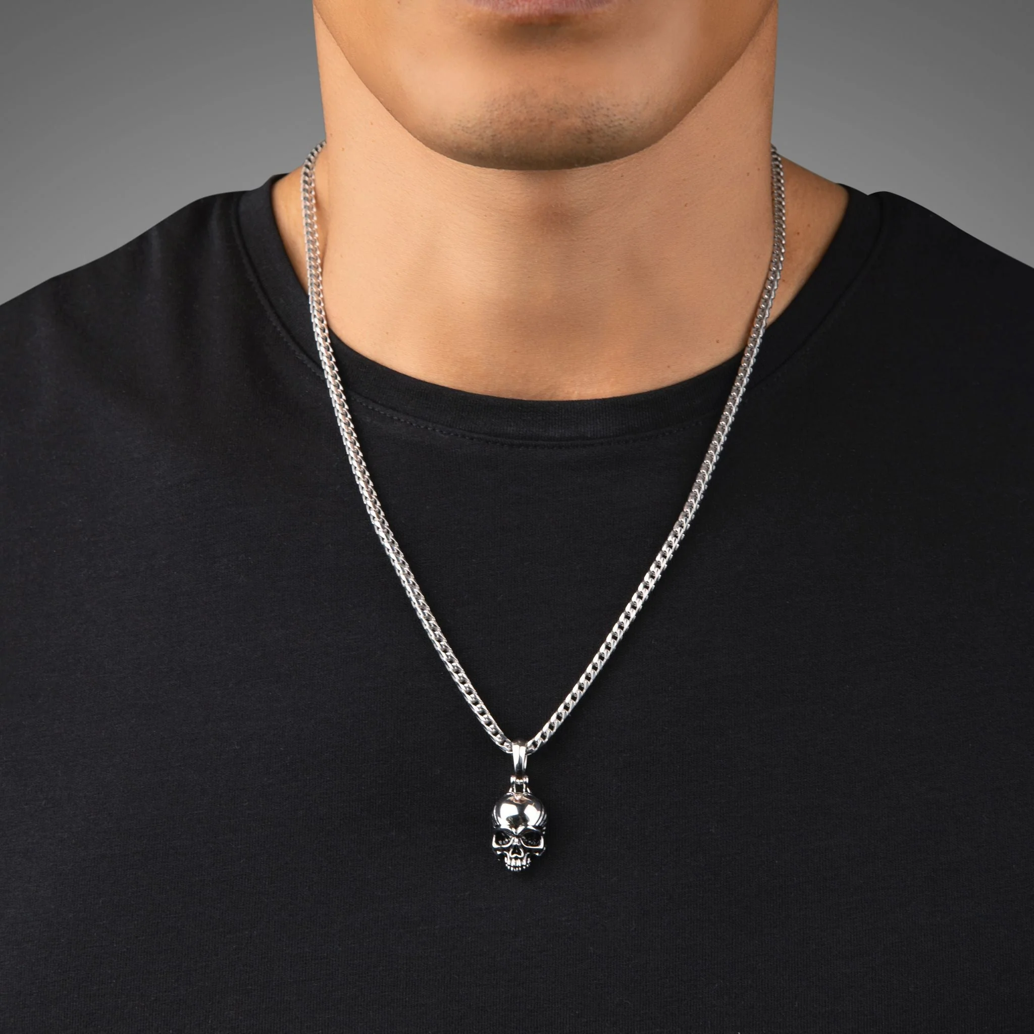 Vita, Silver Skull Pendant - Image 3