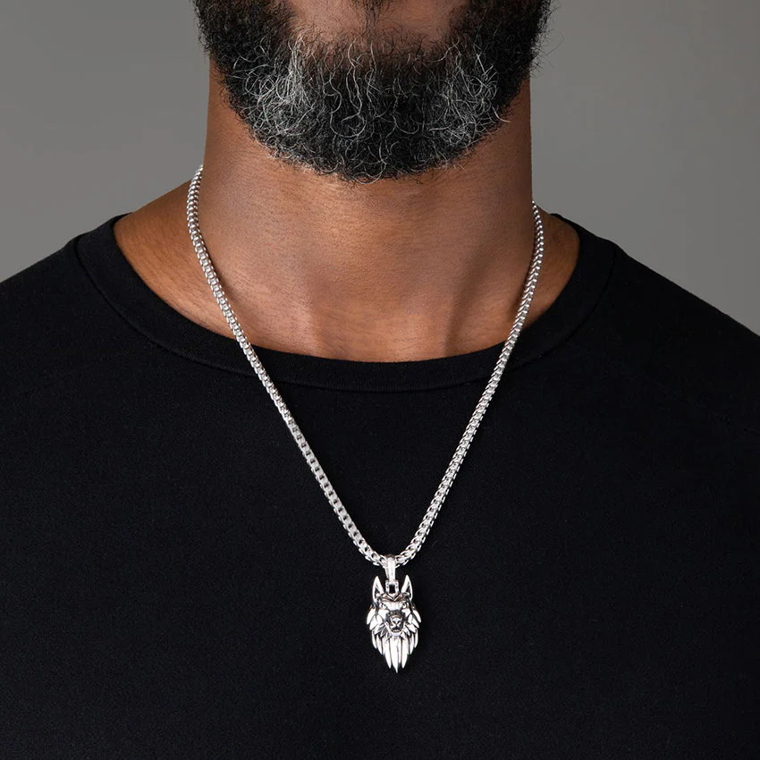 Alpha, Silver Wolf Pendant - Image 6