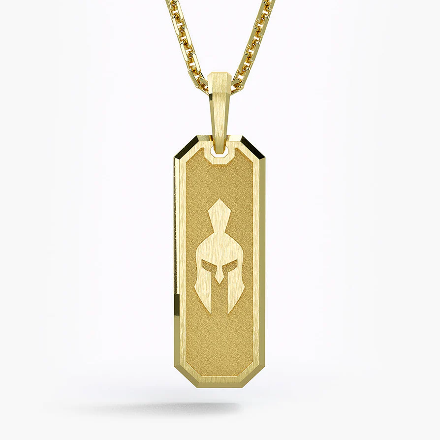 Spartan, Gold Tag Pendant