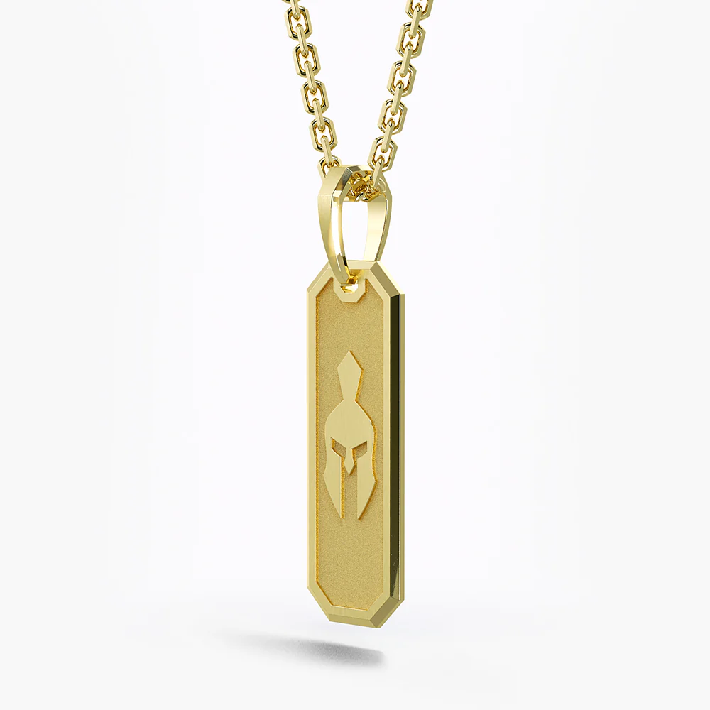 Spartan, Gold Tag Pendant - Image 3