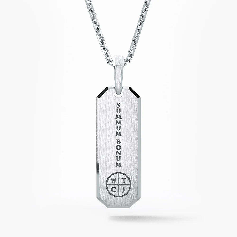 Stoic 4 Virtues, Silver Tag Pendant - Image 2