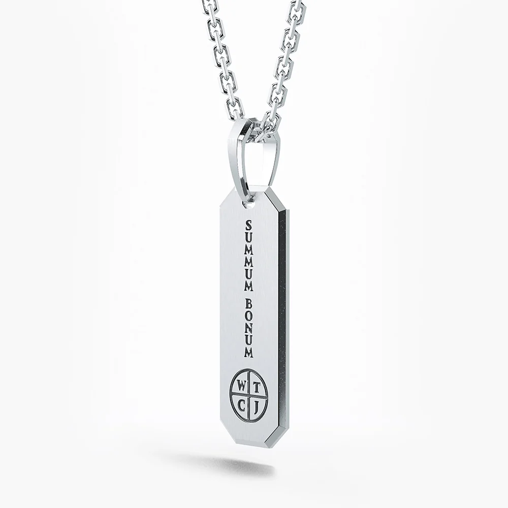 Stoic 4 Virtues, Silver Tag Pendant - Image 4