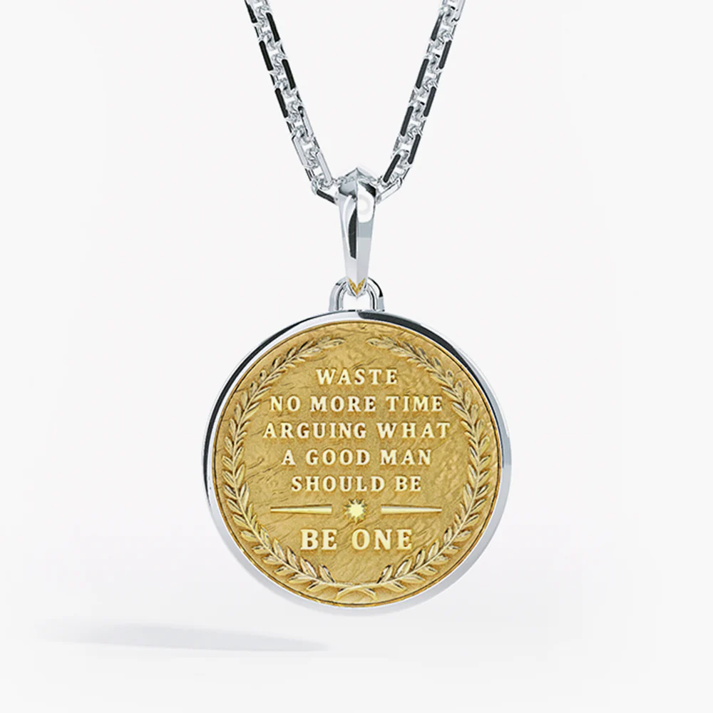 Stoic 4 Virtues, Silver and Brass Pendant - Image 2